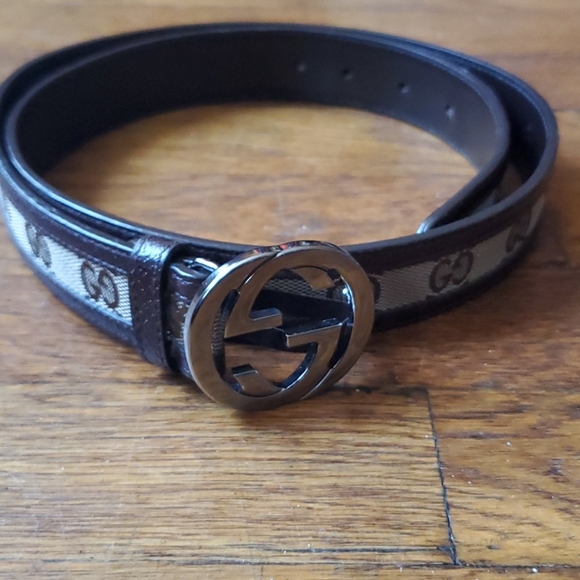 Gucci Monogram Interlocking G Belt in Dark Brown main image 7